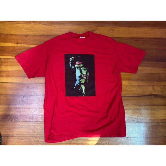 Supreme TMNT Raphael Bandana Shirt Mens Medium Red Teenage Mutant Ninja Turtle - Picture 2 of 6